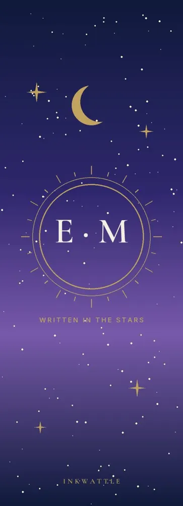 Gold foil bookmark design