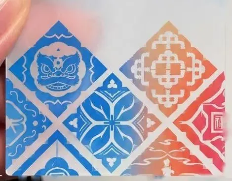 Full-colour gradient print on frosted material